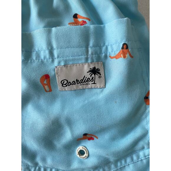 BOARDIES APPAREL Men’s Medium Yoga Poses Mesh Swim Shorts Quick Dry Drawstring - Picture 5 of 15